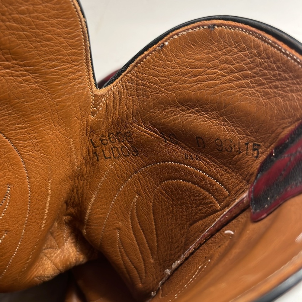 Lucchese Black Cherry Cowboy Boots - Picture 9 of 12